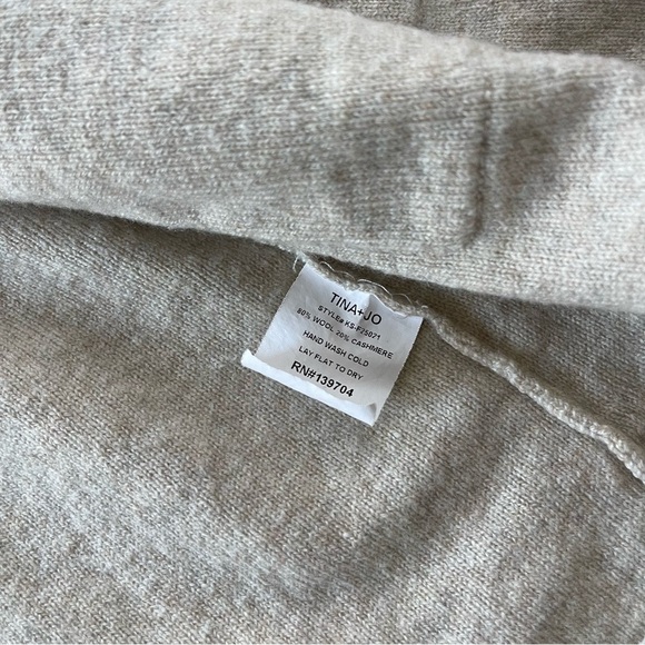 Anthropologie Tina/Jo Cardigan Duster Sweater Medium Pockets Wool Cashmere - Picture 7 of 8